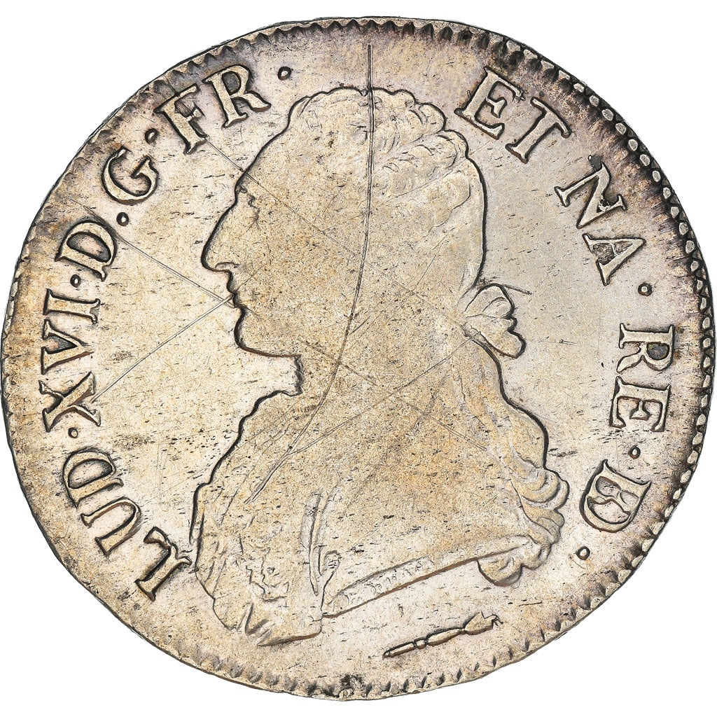 Moneda, Francia, Louis XVI, Écu de Béarn aux branches d'olivier, Ecu, 1785