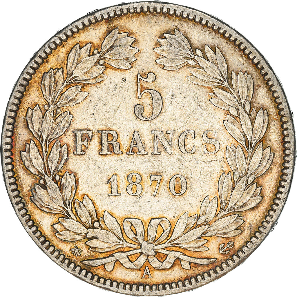 Monnaie, France, Cérès, 5 Francs, 1870, Paris, TTB+, Argent, KM:818.1, Le