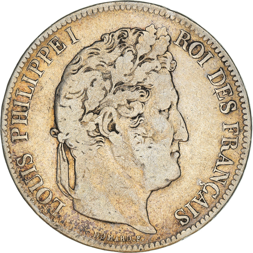 Coin, France, Louis-Philippe, 5 Francs, 1832, Toulouse, VF(20-25), Silver