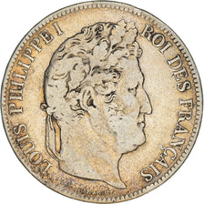 Coin, France, Louis-Philippe, 5 Francs, 1832, Toulouse, VF(20-25), Silver