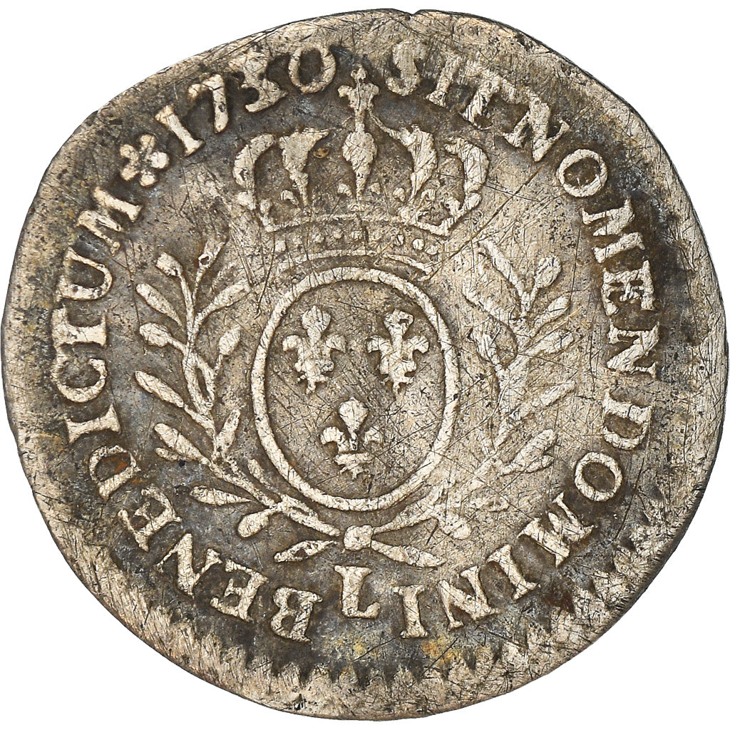 Moneda, Francia, Louis XV, 1/20 Écu  aux branches d'olivier (6 sols), 6 Sols