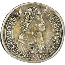Coin, Hungary, Leopold I, 15 Krajczar, 1674, Kremnitz, AU(50-53), Silver, KM:175
