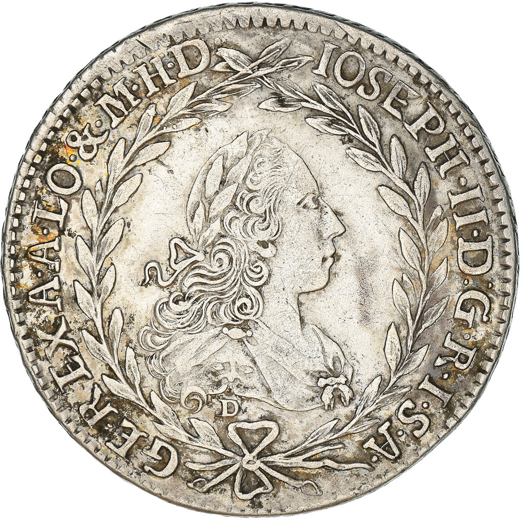 Moneta, Austria, Joseph II, 20 Kreuzer, 1767, Graz, EF(40-45), Srebro, KM:2067.1