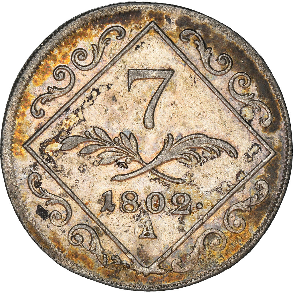 Moneta, Austria, Franz II (I), 7 Kreuzer, 1802, Vienna, BB+, Argento, KM:2129