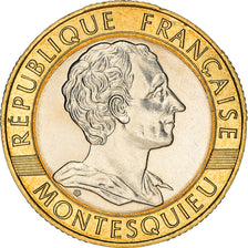 Moneta, Francja, Montesquieu, 10 Francs, 1989, Paris, MS(63), Bimetaliczny
