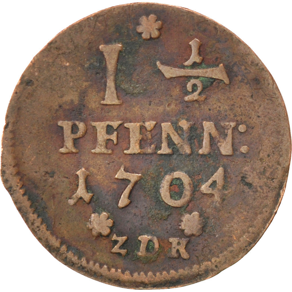 Münze, Deutsch Staaten, MECKLENBURG-SCHWERIN, Friedrich Wilhelm, 1-1/2 Pfennig