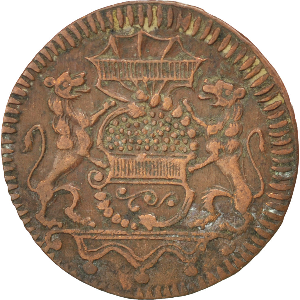 GERMAN STATES, 2 Pfenning, 1758, KM #337, EF(40-45), Copper, 1.89
