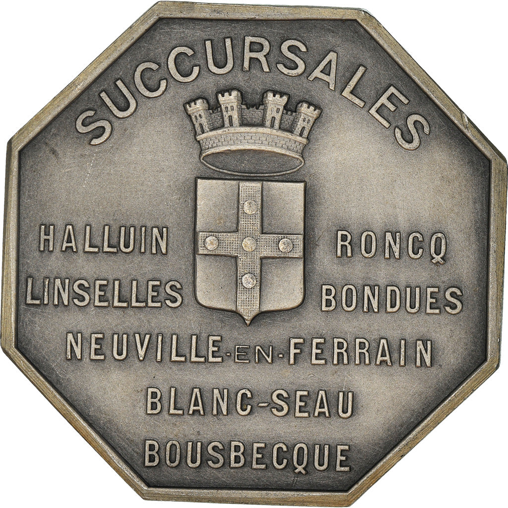 Frankreich, Token, Caisse d'Épargne de Tourcoing, 1936, VZ, Silber