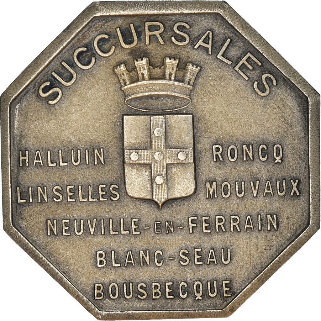 France, Jeton, Caisse d'Épargne de Tourcoing, 1946, SUP, Argent