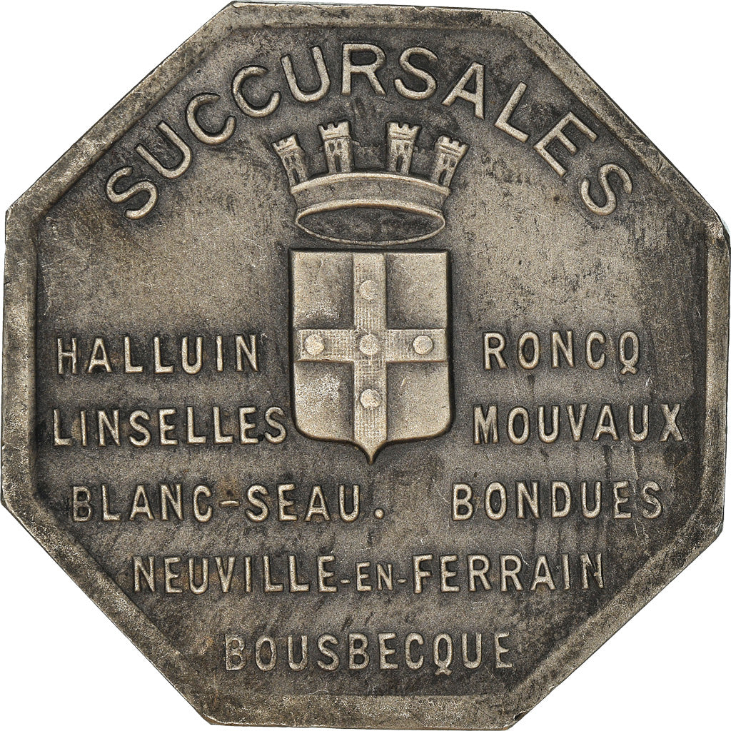 Francja, Token, Caisse d'Épargne de Tourcoing, 1948, AU(50-53), Srebro