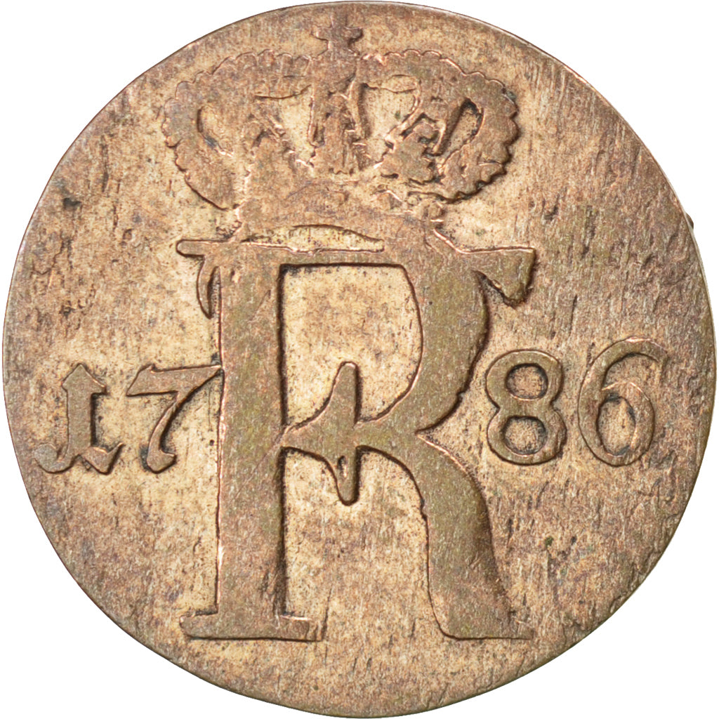 Coin, German States, PRUSSIA, Friedrich II, 1/24 Thaler, 1786, EF(40-45)