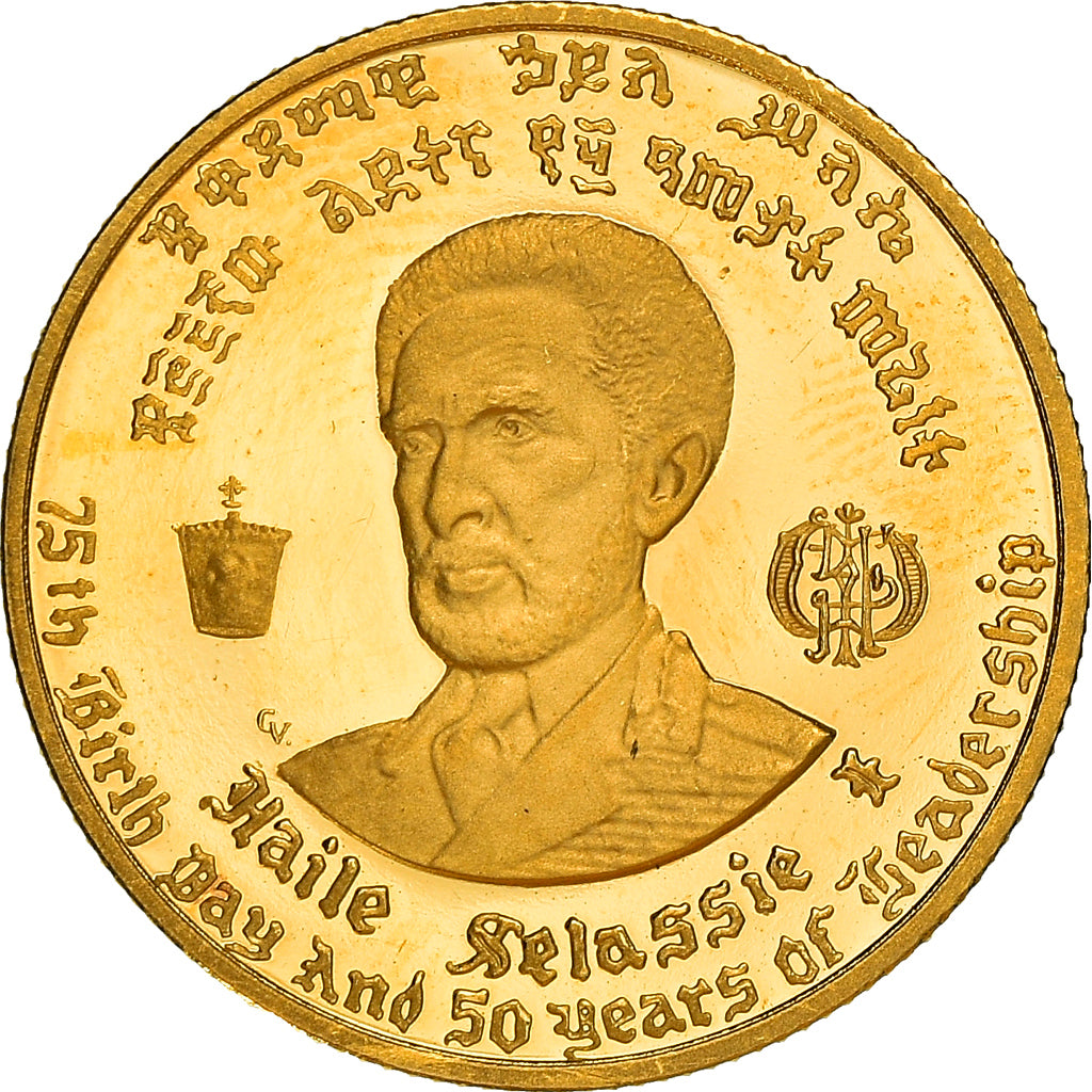 Coin, Ethiopia, Haile Selassie, 10 Dollars, 1966, Proof, MS(64), Gold, KM:38