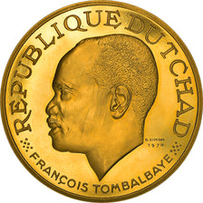 Moneda, Chad, François Tombalbaye, 20000 Francs, 1970, Paris, Proof, SC, Oro