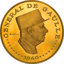 Coin, Chad, Général De Gaulle, 10000 Francs, 1960, Paris, Proof, MS(63), Gold