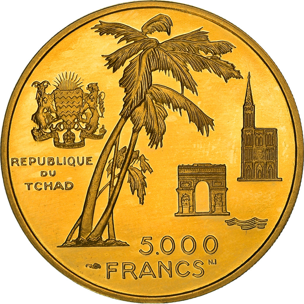 Moneda, Chad, Général Leclerc, 5000 Francs, Undated (1970), Paris, Proof, SC