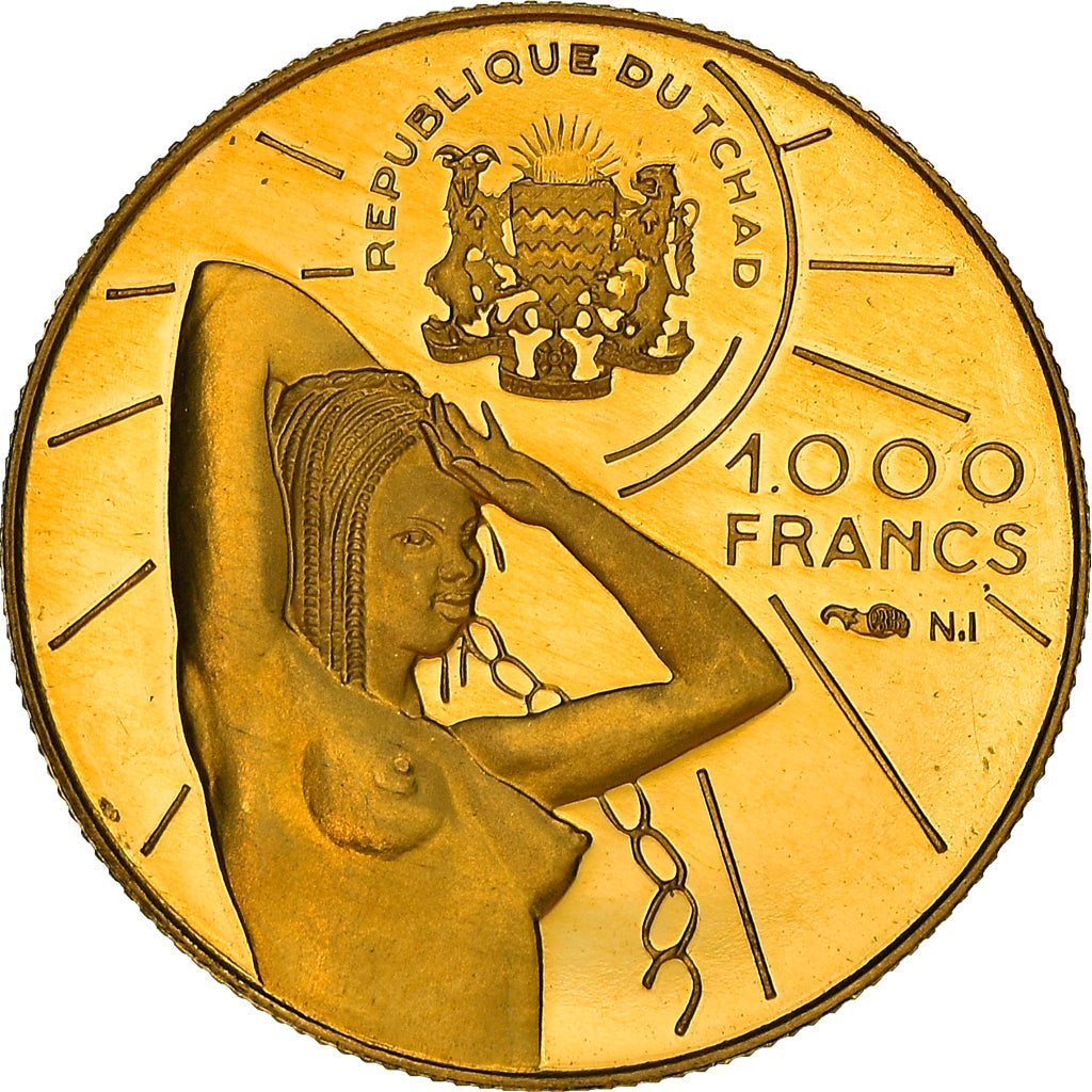 Coin, Chad, Commandant Lamy, 1000 Francs, Undated (1970), Paris, Proof, MS(63)
