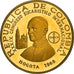 Coin, Colombia, 300 Pesos, 1968, Bogota, Proof, MS(63), Gold, KM:233