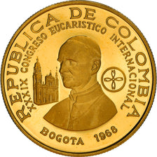 Munten, Colombia, 200 Pesos, 1968, Bogota, Proof, UNC, Goud, KM:232