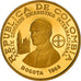 Munten, Colombia, 200 Pesos, 1968, Bogota, Proof, UNC, Goud, KM:232