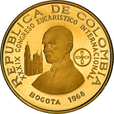 Coin, Colombia, 100 Pesos, 1968, Bogota, Proof, MS(63), Gold, KM:231