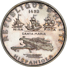 Coin, Haiti, Hispaniola, 5 Gourdes, 1967, Proof, MS(63), Silver, KM:64.1