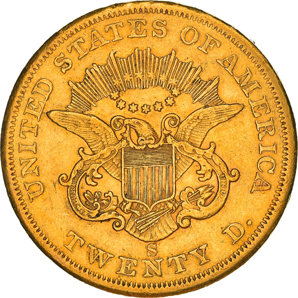 Monnaie, États-Unis, Liberty Head, $20, Double Eagle, 1860, U.S. Mint, San