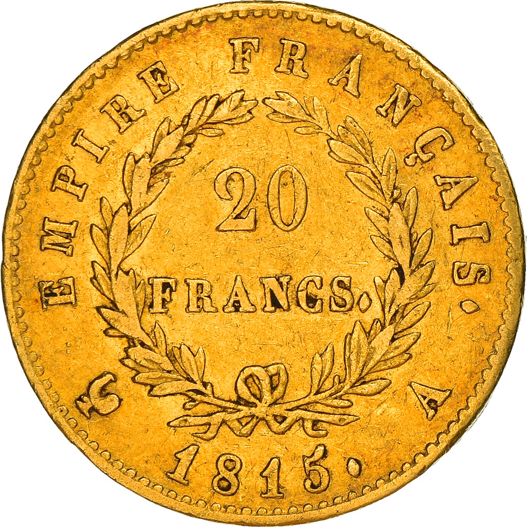 Coin, France, Napoleon I, 20 Francs, 1815, Paris, Cent Jours, EF(40-45), Gold