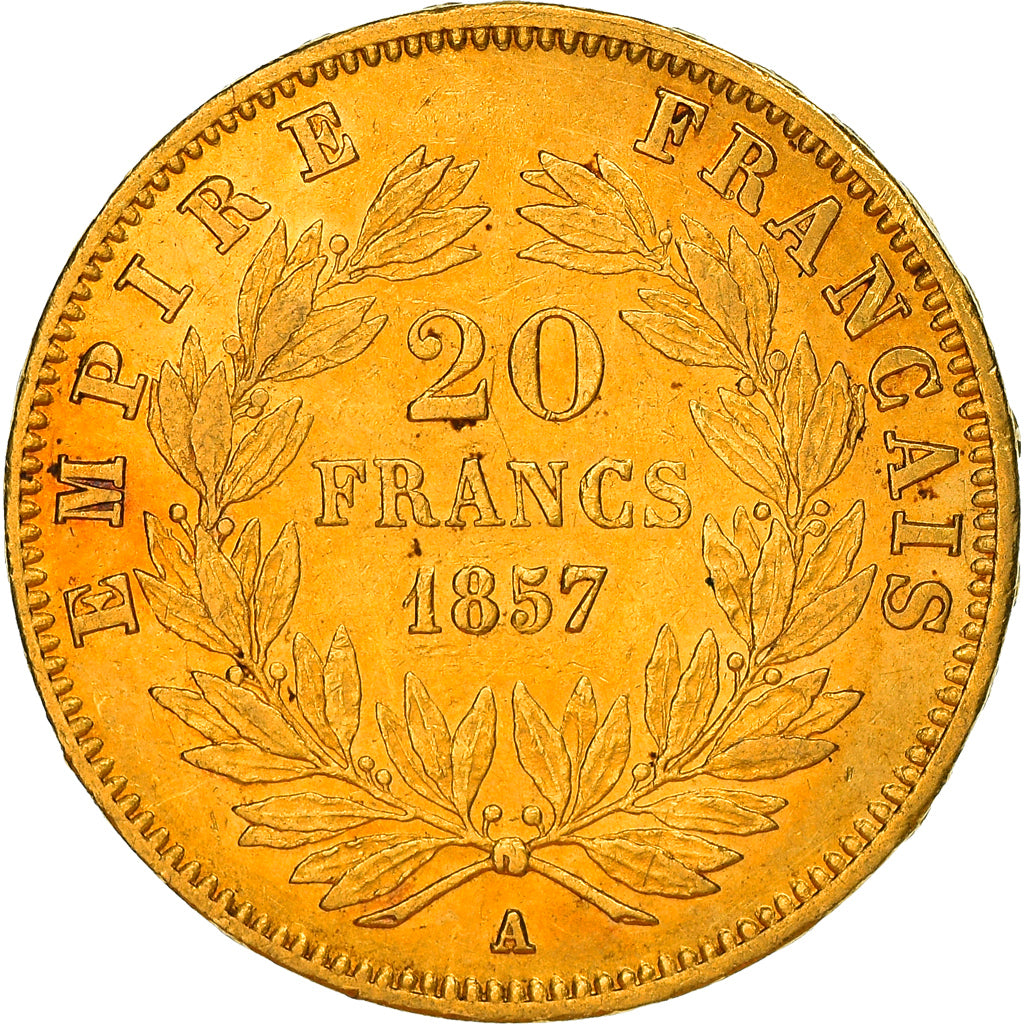 Monnaie, France, Napoleon III, 20 Francs, 1857, Paris, SUP, Or, KM:781.1, Le