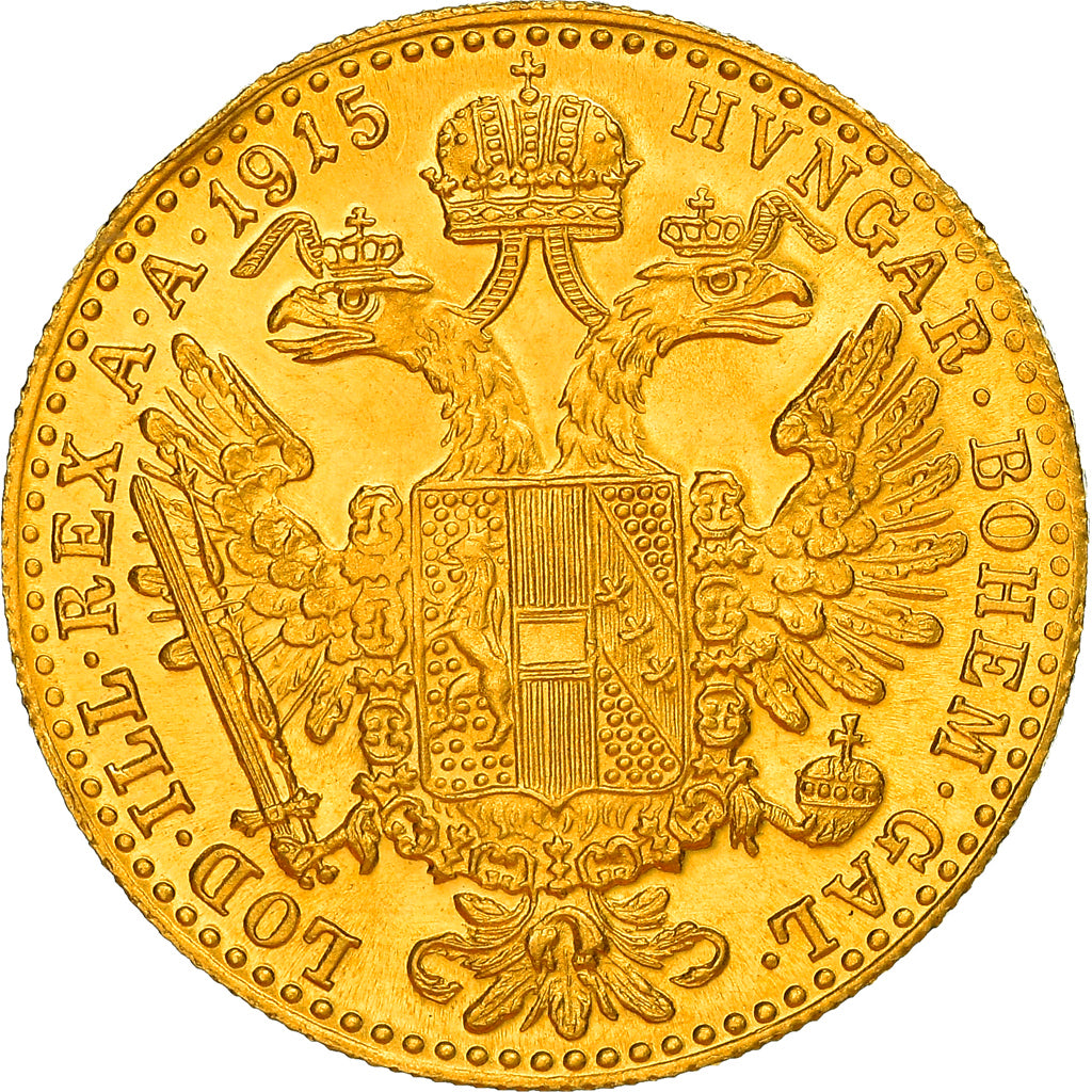 Coin, Austria, Franz Joseph I, Ducat, 1915, Restrike, MS(65-70), Gold, KM:2267