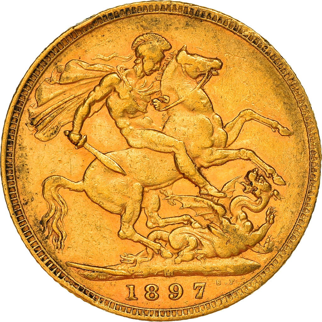 Monnaie, Australie, Victoria, Sovereign, 1897, Melbourne, TTB, Or, KM:13
