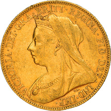 Moneda, Gran Bretaña, Victoria, Sovereign, 1899, MBC, Oro, KM:785