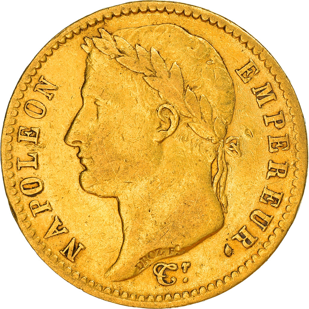 Munten, Frankrijk, Napoléon I, 20 Francs, 1813, Paris, ZF, Goud, KM:695.1, Le