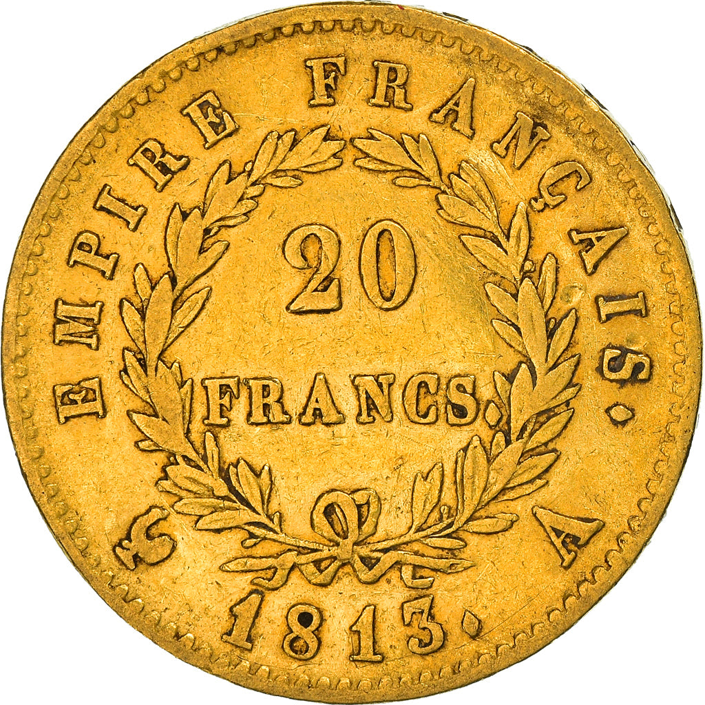 Munten, Frankrijk, Napoléon I, 20 Francs, 1813, Paris, ZF, Goud, KM:695.1, Le