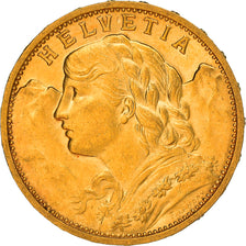 Moneta, Szwajcaria, 20 Francs, 1901, Bern, AU(55-58), Złoto, KM:35.1