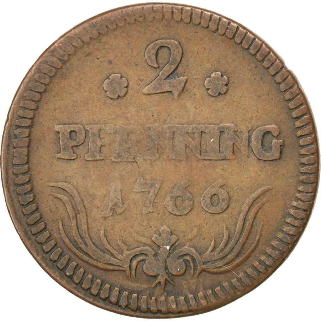 Monnaie, Etats allemands, LOWENSTEIN-WERTHEIM-VIRNEBURG & ROCHEFORT, 2 Pfenning