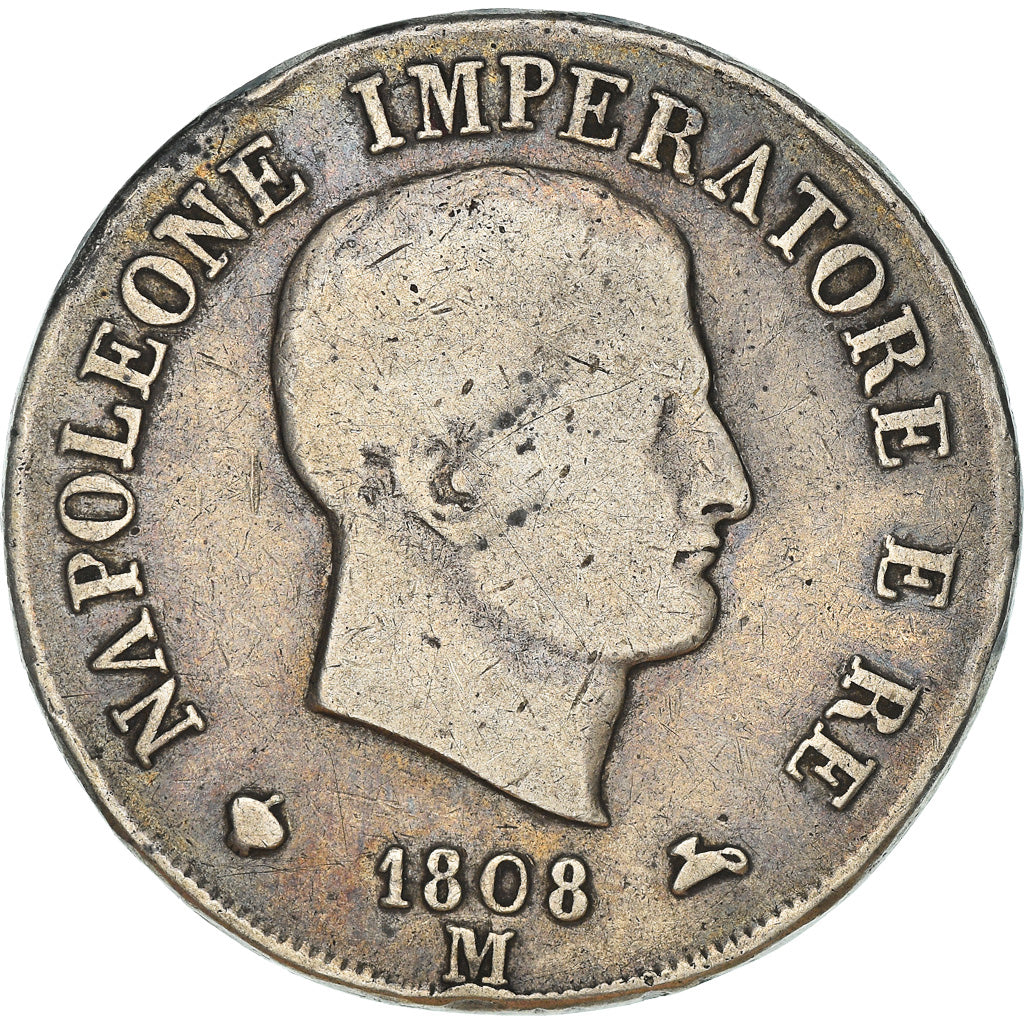 Münze, Italien Staaten, KINGDOM OF NAPOLEON, Napoleon I, 5 Lire, 1808, Milan