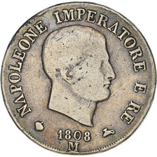 Münze, Italien Staaten, KINGDOM OF NAPOLEON, Napoleon I, 5 Lire, 1808, Milan
