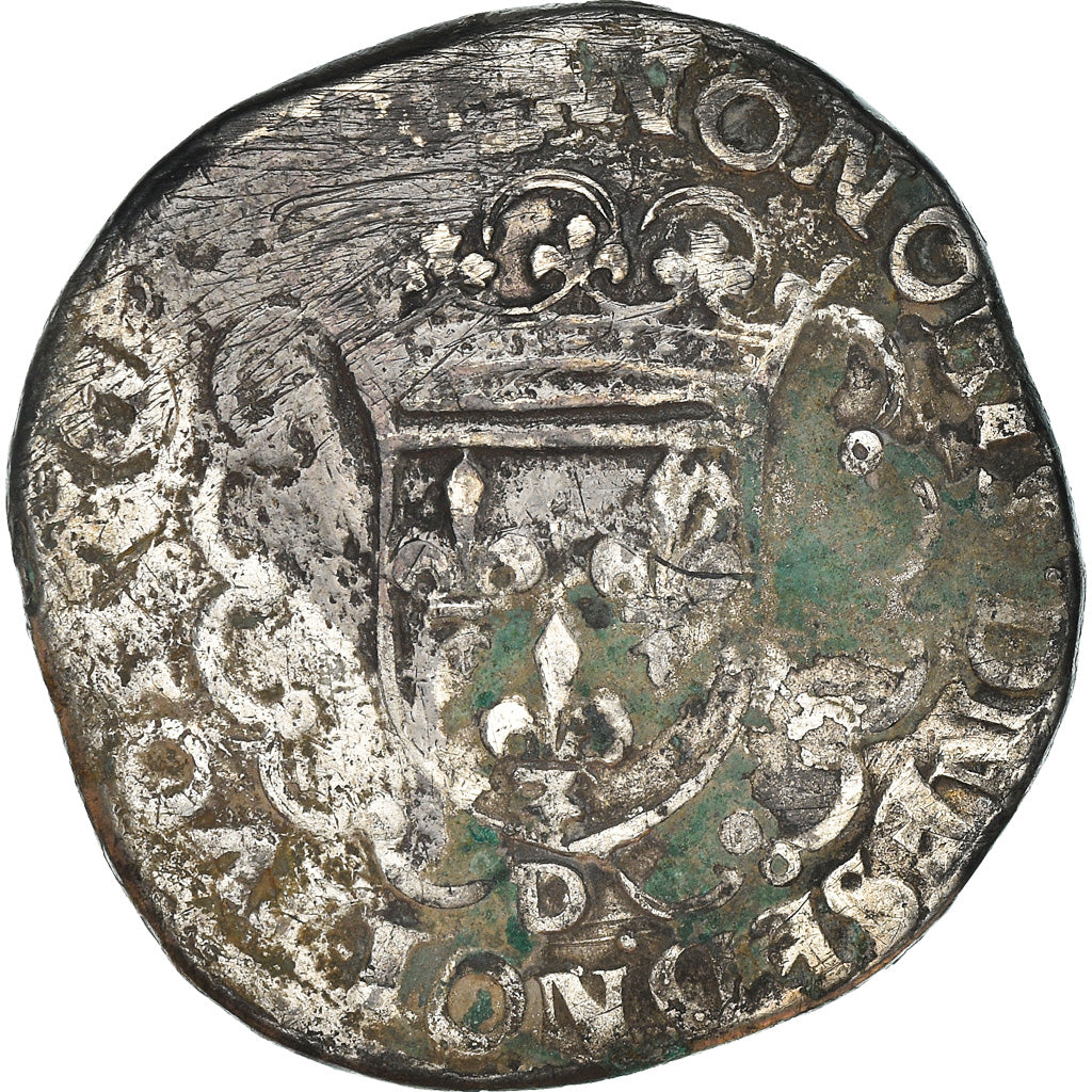 Moneta, Francia, François Ier, Teston, Lyon, B+, Argento, Sombart:4512