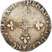 Moeda, França, Henri III, 1/4 d'écu à la croix de face, 1585, Rennes
