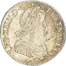 Monnaie, France, Louis XIV, 1/12 Écu à la mèche longue, 1/12 ECU, 10 Sols
