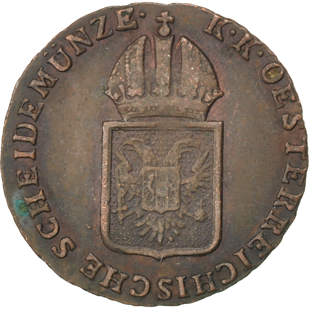 AUSTRIA, 1/4 Kreuzer, 1816, KM #2107, EF(40-45), Copper, 19.4, 2.08