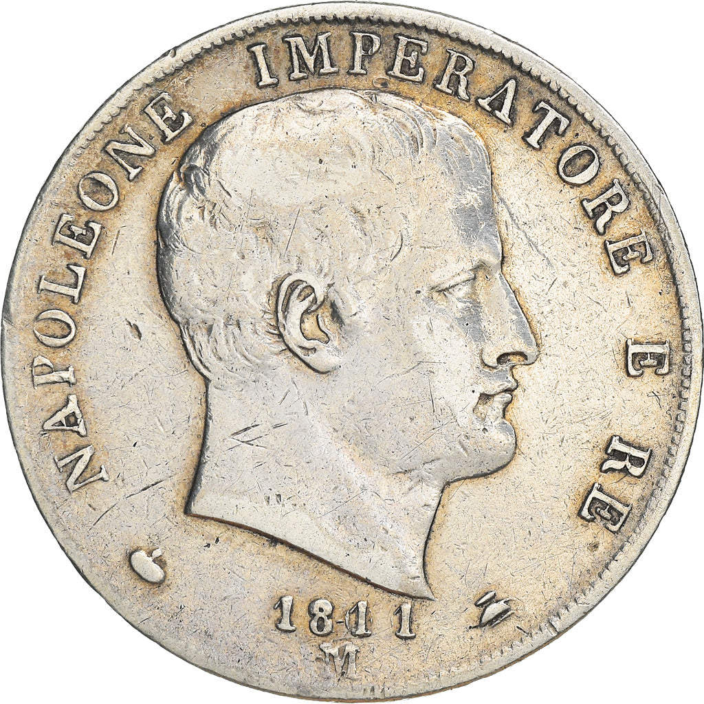 Moneta, STATI ITALIANI, KINGDOM OF NAPOLEON, Napoleon I, 2 Lire, 1811, Milan