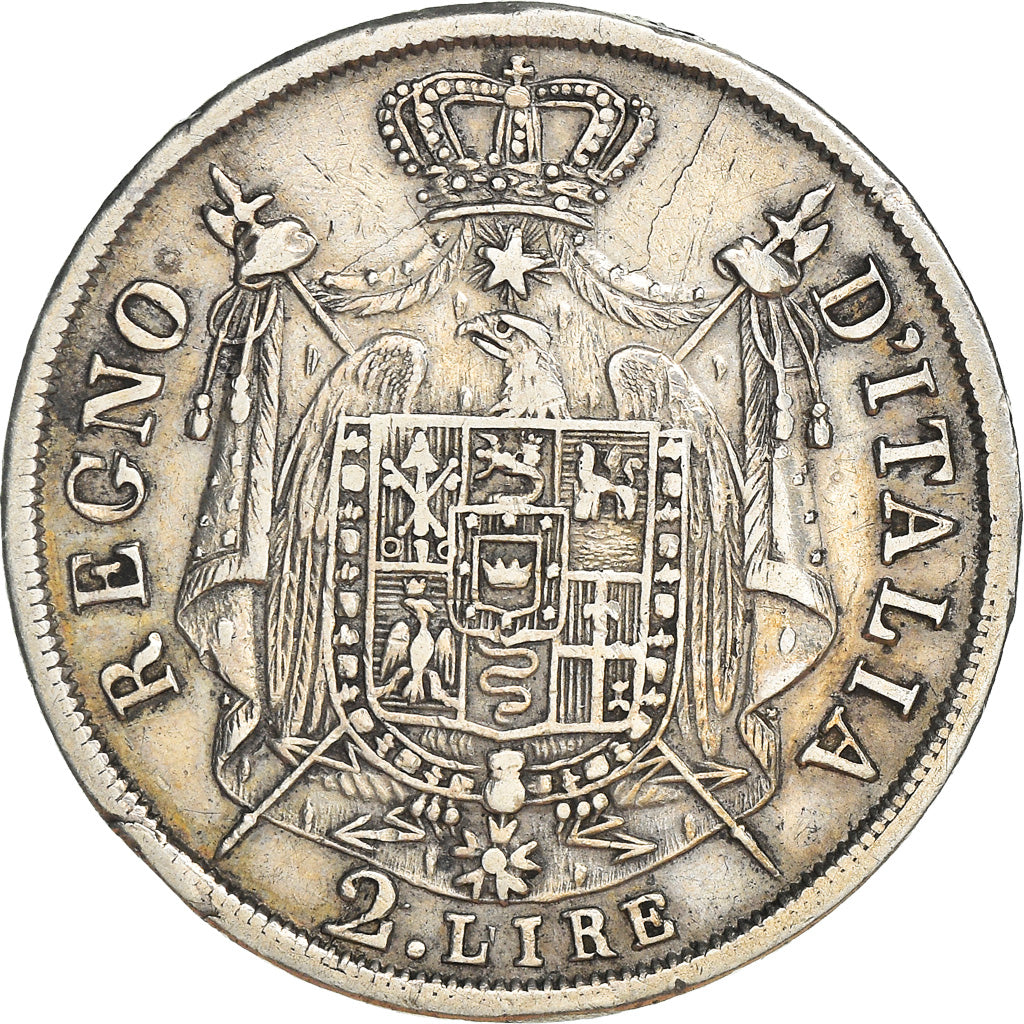 Moneta, STATI ITALIANI, KINGDOM OF NAPOLEON, Napoleon I, 2 Lire, 1811, Milan
