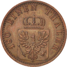 GERMAN STATES, 2 Pfennig, 1867, Cleves, KM #481, EF(40-45), Copper, 20, 3.04