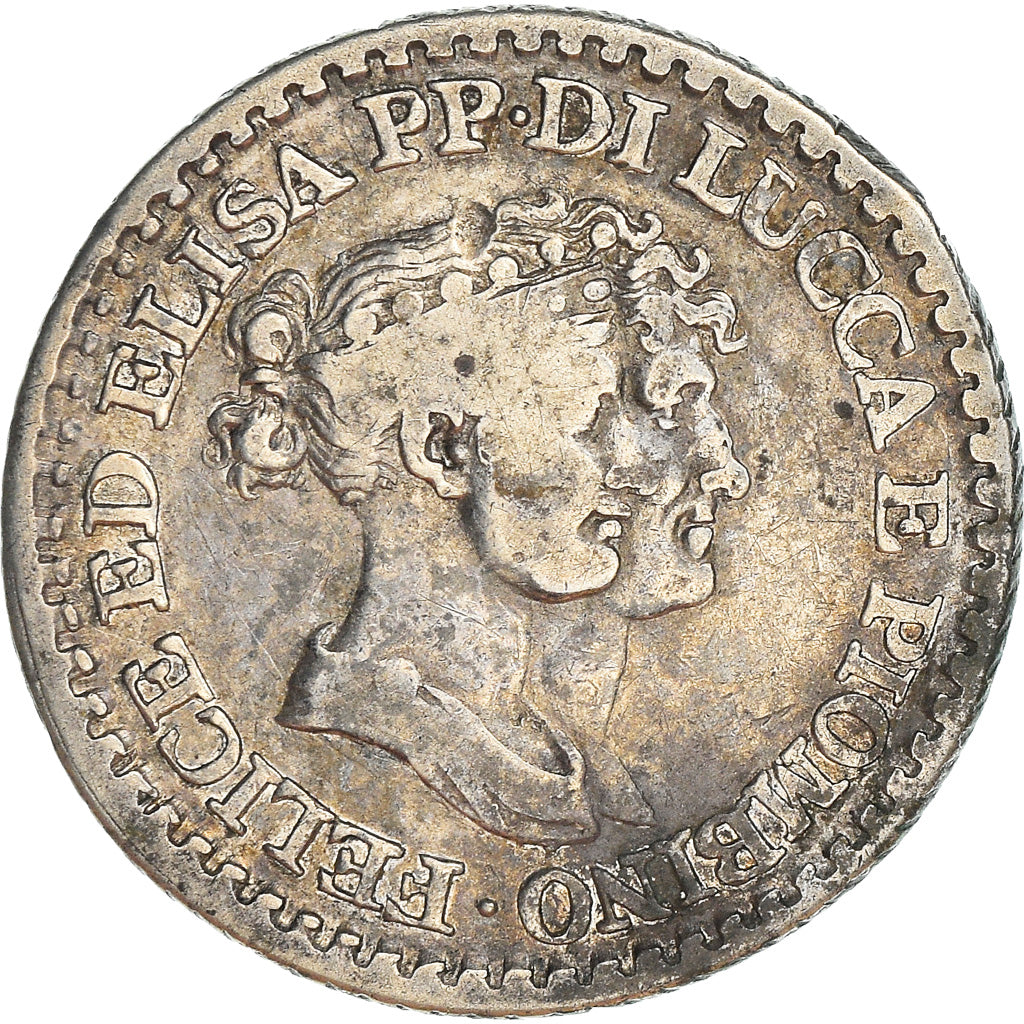 Coin, ITALIAN STATES, LUCCA, Franco, 1808, Firenze, VF(30-35), Silver, KM:23