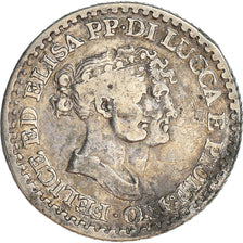 Coin, ITALIAN STATES, LUCCA, Franco, 1808, Firenze, VF(30-35), Silver, KM:23