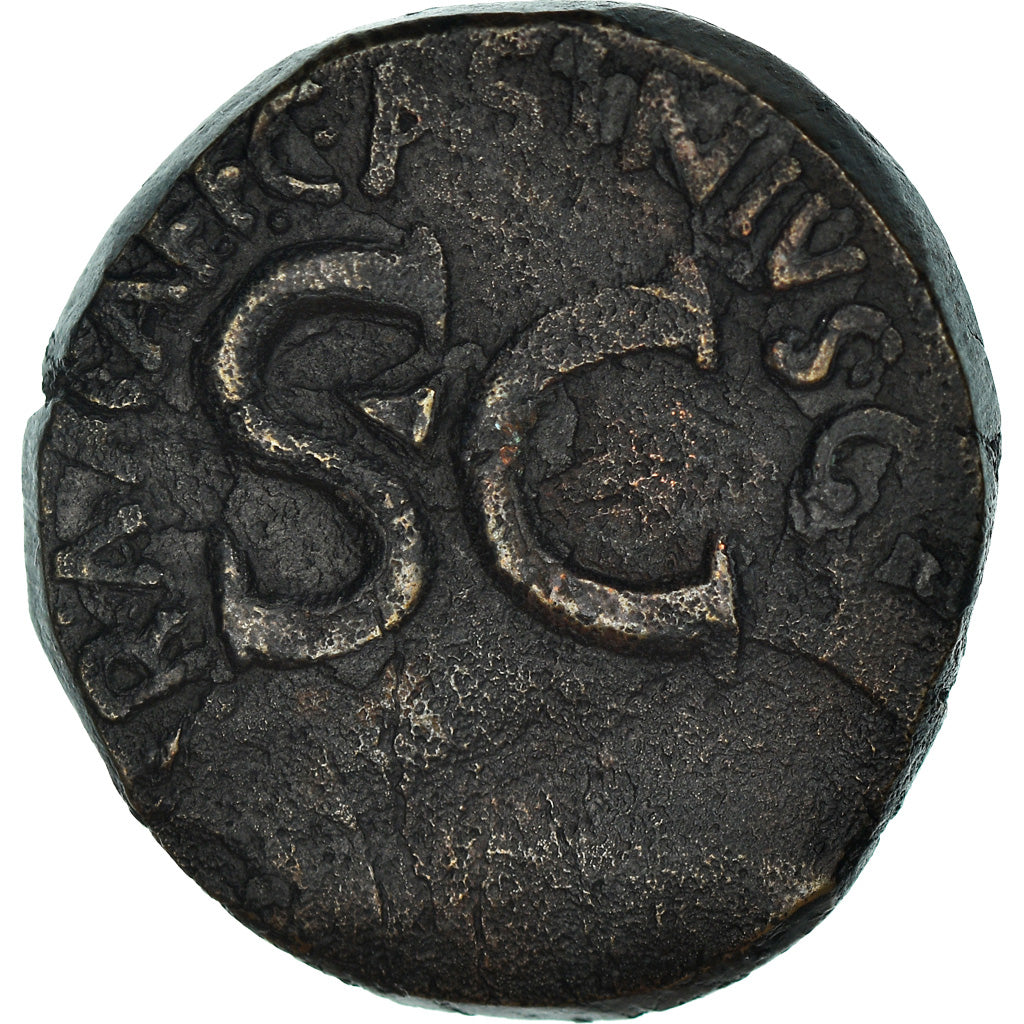 Coin, Augustus, As, 16 BC, Roma, Double-strike, EF(40-45), Bronze, RIC:370-373