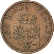 Coin, German States, PRUSSIA, Wilhelm I, 3 Pfennig, 1868, Cleves, EF(40-45)
