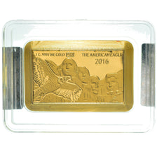Coin, Fiji, Mount Rushmore, 5 Dollars, 2016, 1g, 999‰, MS(65-70), Gold