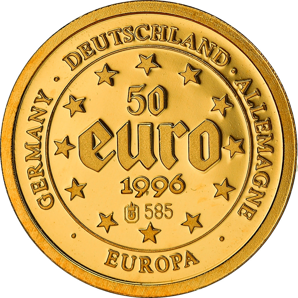 Allemagne, 50 Euro, Carolus Magnus, 1996, Fantasy coinage, FDC, Or